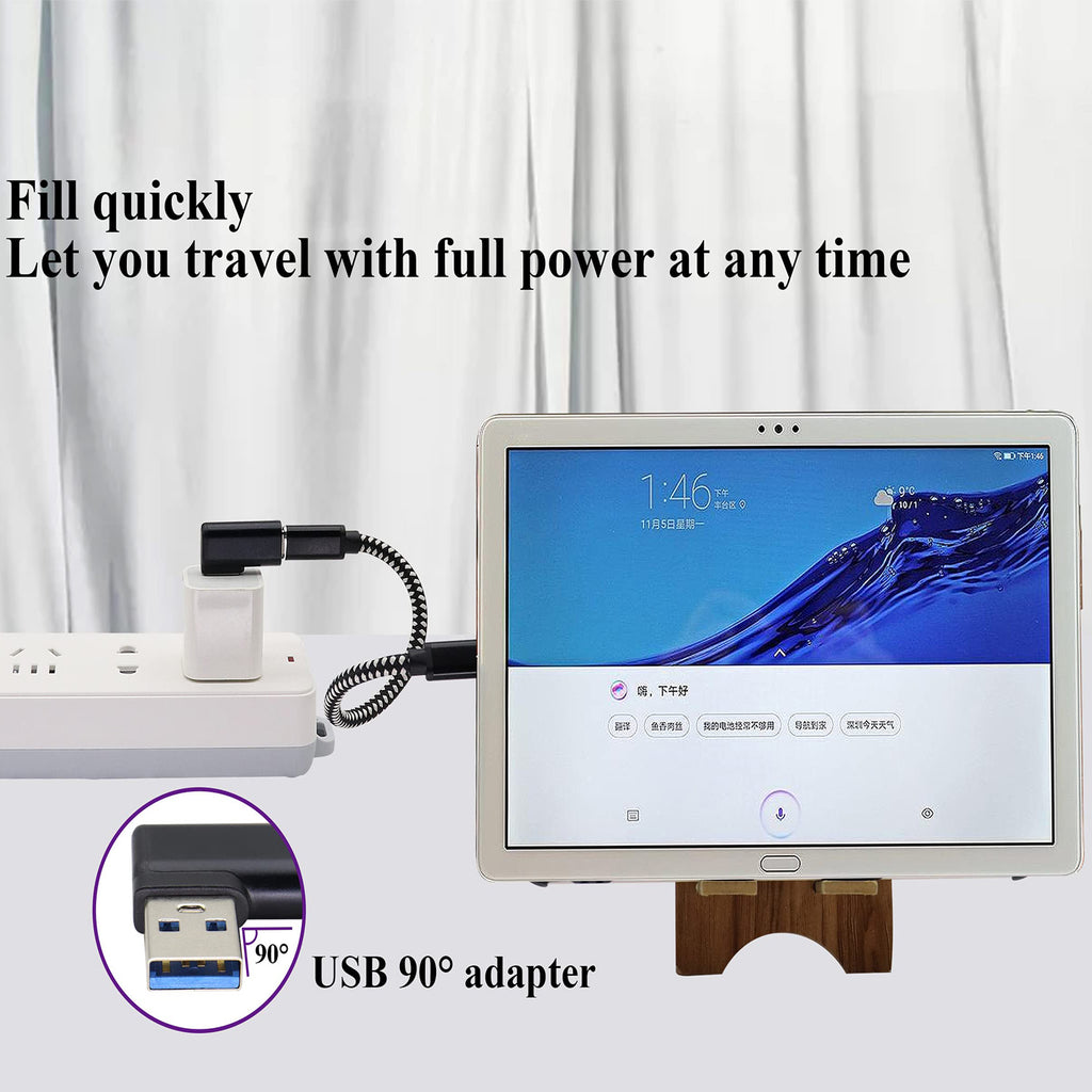 90 Degree USB C Female to USB 3.0 Male Adapter Right Angle USB Type C to USB 3.0 A Converter On The Go(OTG) for PC Laptops Power Banks Chargers More USB and Type-C Devices