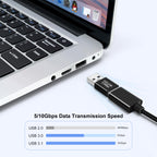 USB 3.0 Male to Male Adapter USB-A to USB-A Coupler Extension Connector Compatible with PC Laptop Webcam Hard Drive