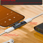 USB C Splitter with 100W Fast Charging Dual USB C Headphone and Charger Adapter Dongle for iPhone 16/15 Series iPad MacBook Galaxy S24/S23 and More (No for Power and Video Output)