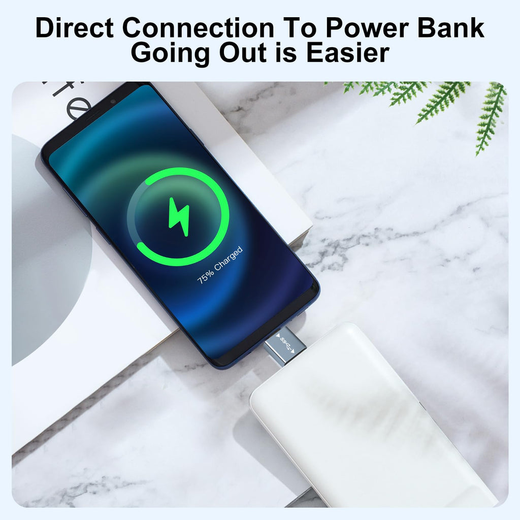 USB 3.1 Male to USB C Male Adapter USB A to USB C Connector 10G Data Transfer for Smartphone Tablet Laptop Power Bank