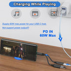 2-in-1 USB C OTG Adapter 60W PD Charging + USB 3.0 Port – Compatible with iPhone 15, MacBook Pro, Samsung Galaxy
