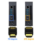 Right Angle HDMI-Compatible Adapter 90°/270° – Male to Female 4K@60Hz 18Gbps Gold-Plated for Wall-Mounted TV Monitor Projector