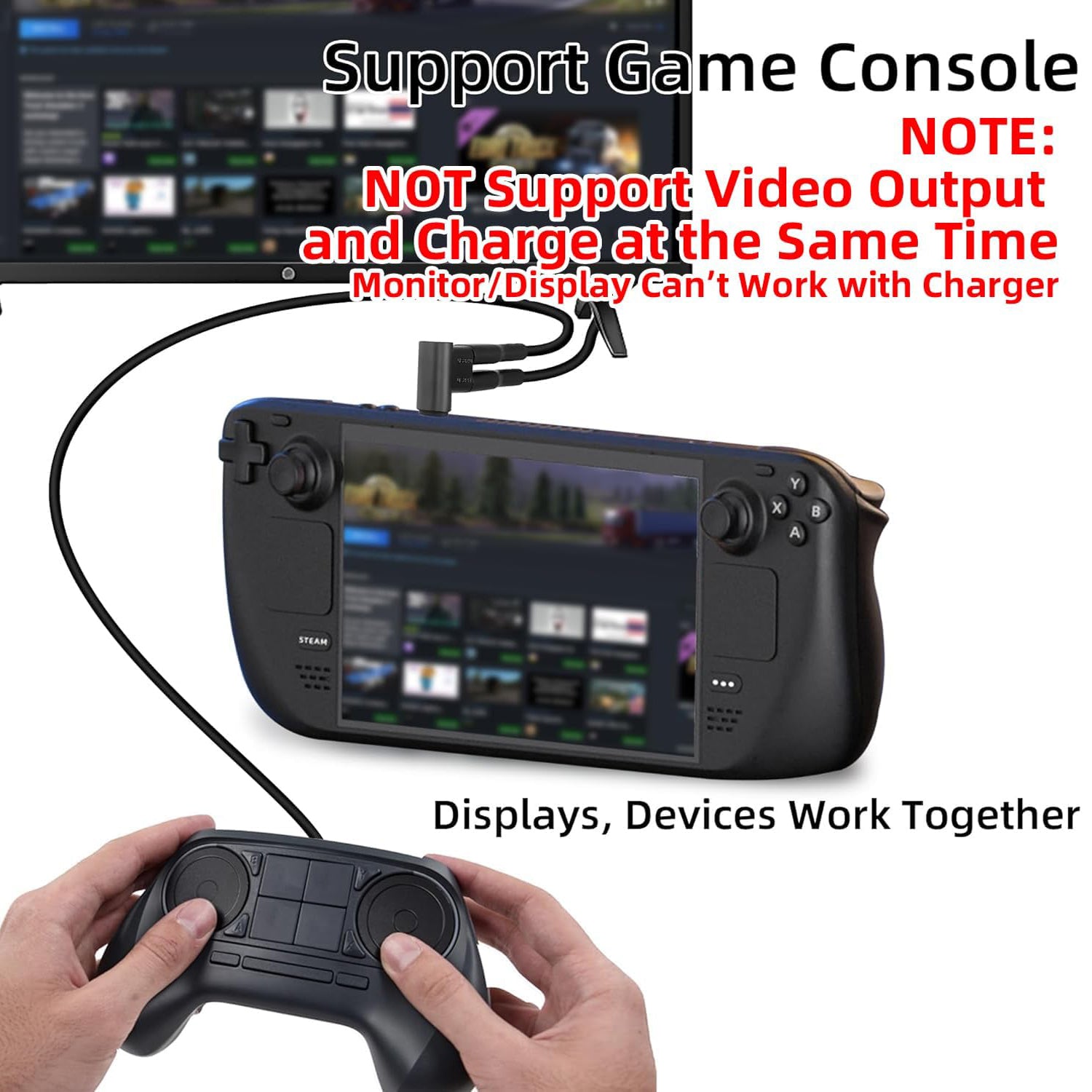 USB Type C Splitter 1 to 2 Ports Supports 10Gbps Data Transfer 4K@60Hz Video Output Easy to Carry