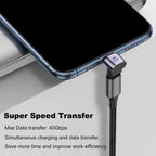 USB C 40Gbps Adapter 90 Degree Right Angle USB C Male To Female Extender 100W Fast Charging for Steam Deck Switch Laptop