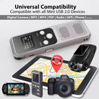 Mini USB to USB-C Adapter Mini USB 2.0 Male to Type-C Female – Compatible with PS3 Controller GoPro Digital Camera Dash Cam GPS