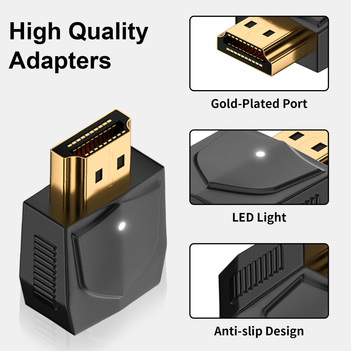 HDMI-Compatible Male to Mini HDMI-Compatible Female Adapter – 8K@60Hz 4K@120Hz 48Gbps LED for Camera Laptop Monitor TV