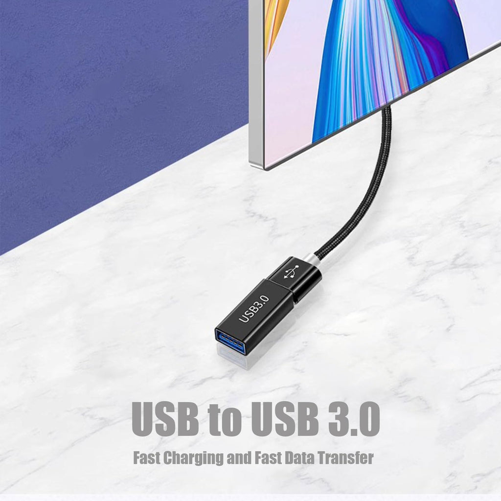 USB Female to USB-C Adapter – Compatible with MacBook Pro/Air iPad Pro Google Pixel Huawei & More