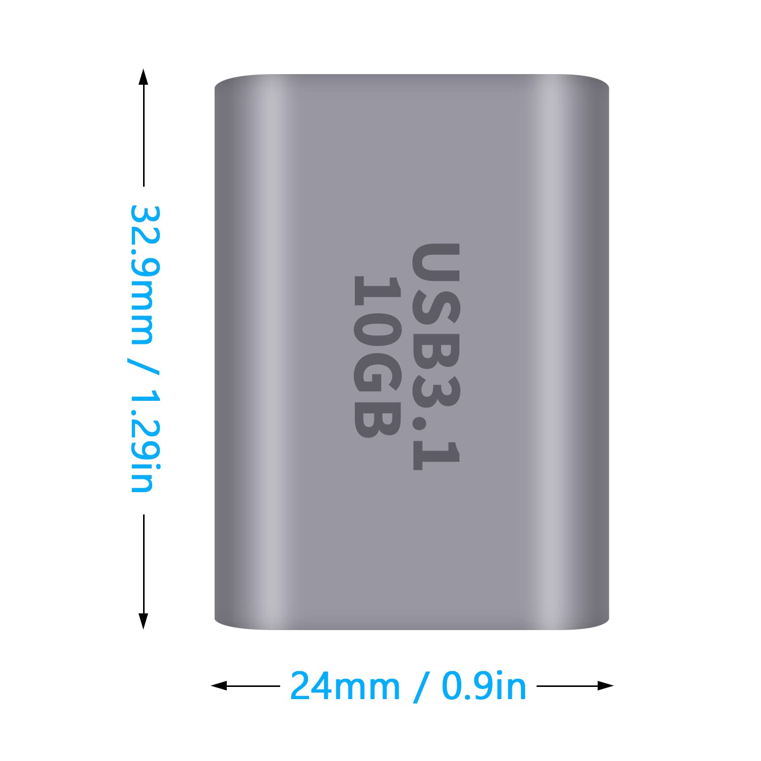 USB-A Female to USB-C Female Adapter 10Gbps Bi-Directional USB 3.1 Gen 2 OTG – Compatible with MacBook Pro, iPhone 15, iPad Pro