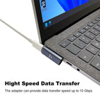 90 Degree USB C Female to USB Male Adapter Left Angle Type C to USB A Charger Converter for iPhone Apple iWatch Watch Airpods iPad Air Mini and More