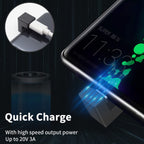 USB C U Shape Adapter USB C 180 Degree Adapter 10Gbps USBC to USBC Extension Adapter with (Type-C 3.1 Gen 2) Data Fast Charging Connector for Mobile Phone Laptop Galaxy