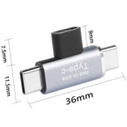 USB-C Female to Dual USB-C Male Splitter Adapter – USB 3.1 Gen 1 Data + Audio + 5V/3A Charging for USB-C Devices