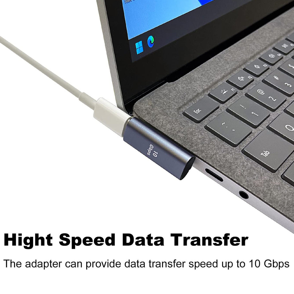 90 Degree USB C Female to USB Male Adapter Left and Right Angle Type C to USB A Charger Converter for iPhone Apple iWatch Watch Airpods iPad Air Mini and More