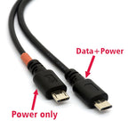 USB 2.0 A to Dual Micro USB Y Splitter Cable – Charge and Sync 2 Devices Simultaneously Compatible with Android Samsung PS4 Hard Drive