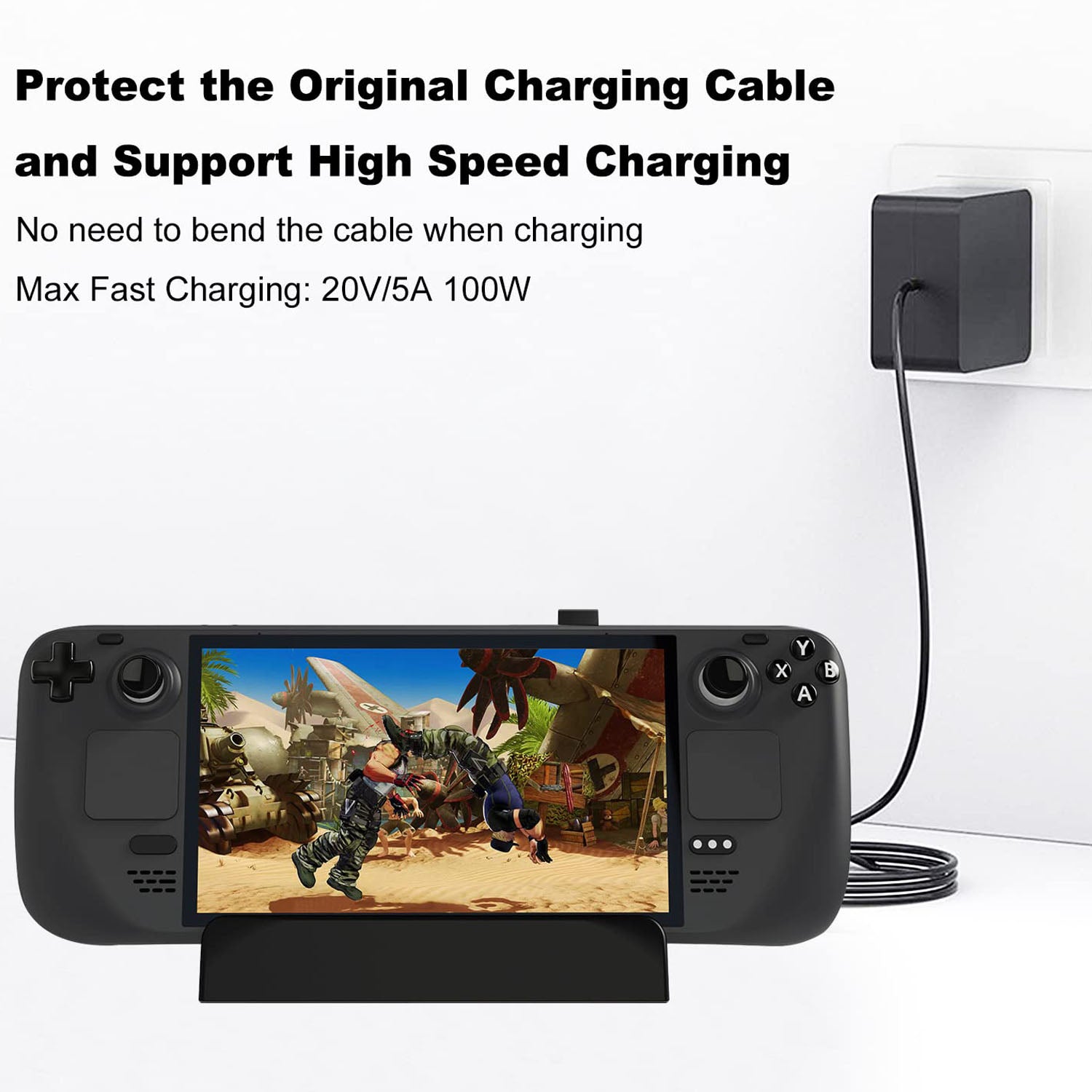 180 Degree Angle USB C Adapter 180° U Shape Male to Female 10Gbps PD 100W Adapter Compatible with Steam Deck Switch Laptop Tablet Phone and More Type C Devices