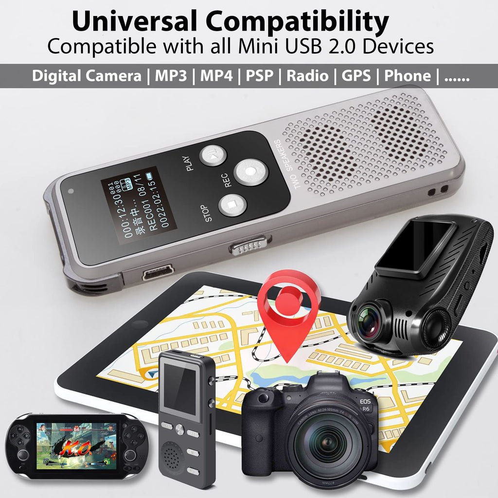USB-C to Mini USB Adapter Type-C Female to Mini USB 2.0 Male – Compatible with GoPro Hero PS3 Controller Digital Camera Dash Cam GPS