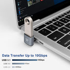 90 Degree USB C to USB 3.1 OTG Adapter Right Angled USBC Type C Male to USB Female Adapter 10G Data Transfer for Smartphone Tablet Laptop