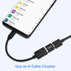 USB 3.0/3.1 Male to USB-C Male Adapter OTG 3.0/3.1 USB A to Type-C Adapter Fast Data Transfer up to Gen2 10Gbps USB C Connector Connection or Data Cable Extension