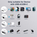 USB C to 3.5mm Headphone Adapter with OTG & 60W PD Charging for iPhone 15 16, Samsung S22 S21, iPad Pro, Pixel