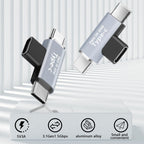 USB-C Female to Dual USB-C Male Splitter Adapter – USB 3.1 Gen 1 Data + Audio + 5V/3A Charging for USB-C Devices