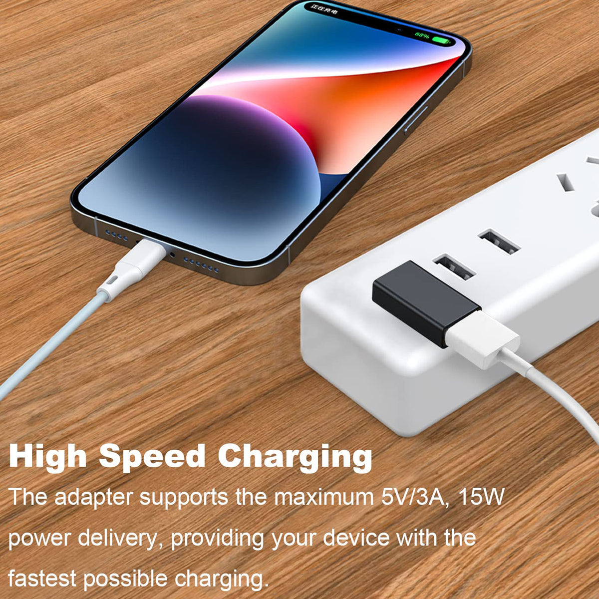 90 Degree USB-A Male to Female Adapter Right-Facing Angle – USB 3.0 5Gbps 15W Charging Aluminum for PC Laptop Charger Power Bank