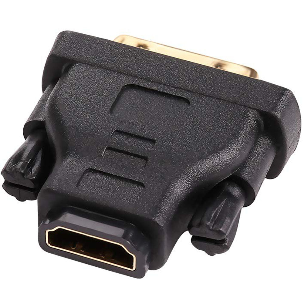 DVI-D 24+1 Male to HDMI-Compatible Female Adapter Bidirectional – 4K@30Hz 1080P Gold-Plated Thumbscrew for PC Monitor TV Gaming Console