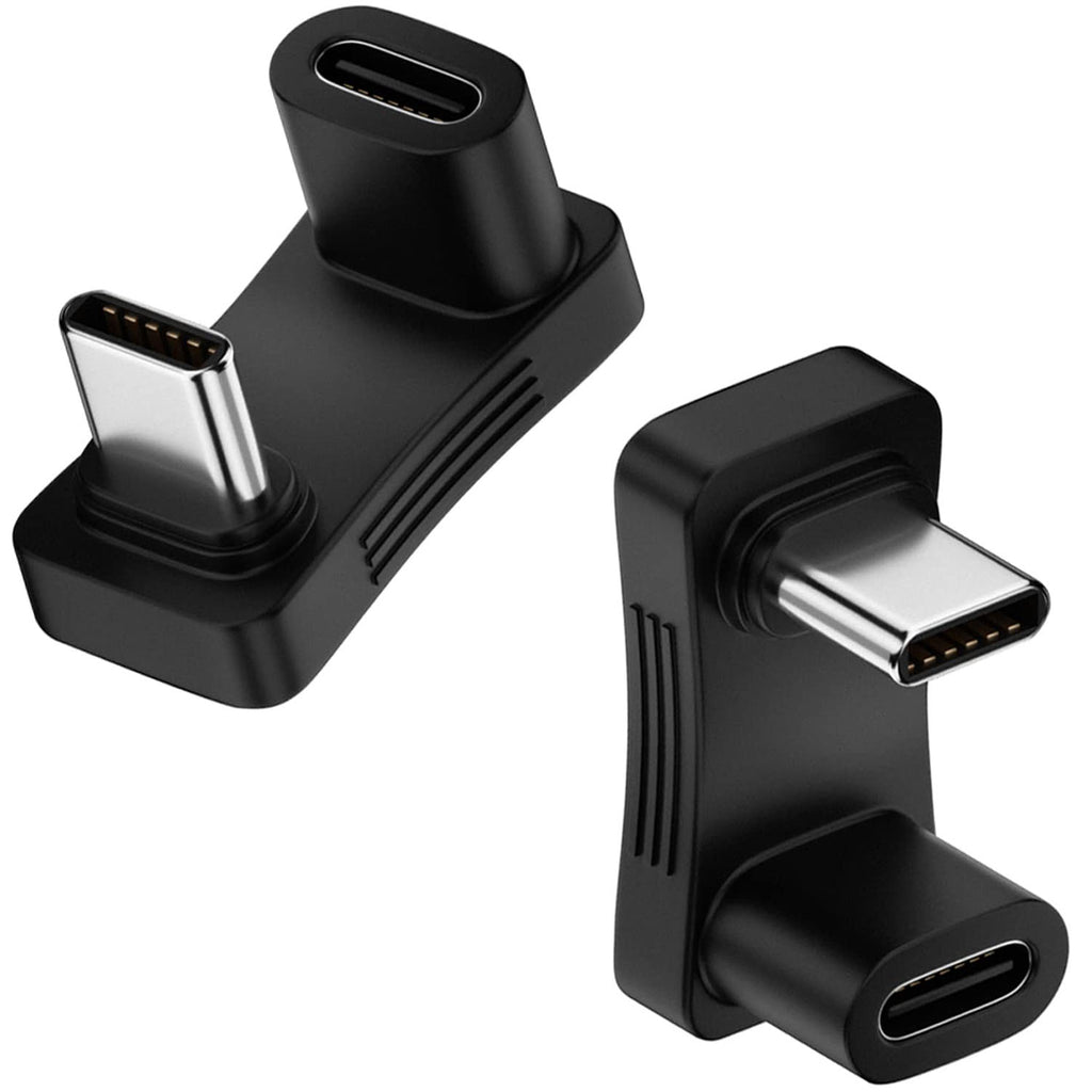 180 Degree Angle USB C Adapter 180° U Shape Male to Female 10Gbps PD 100W Adapter Compatible with Steam Deck Switch Laptop Tablet Phone and More Type C Devices