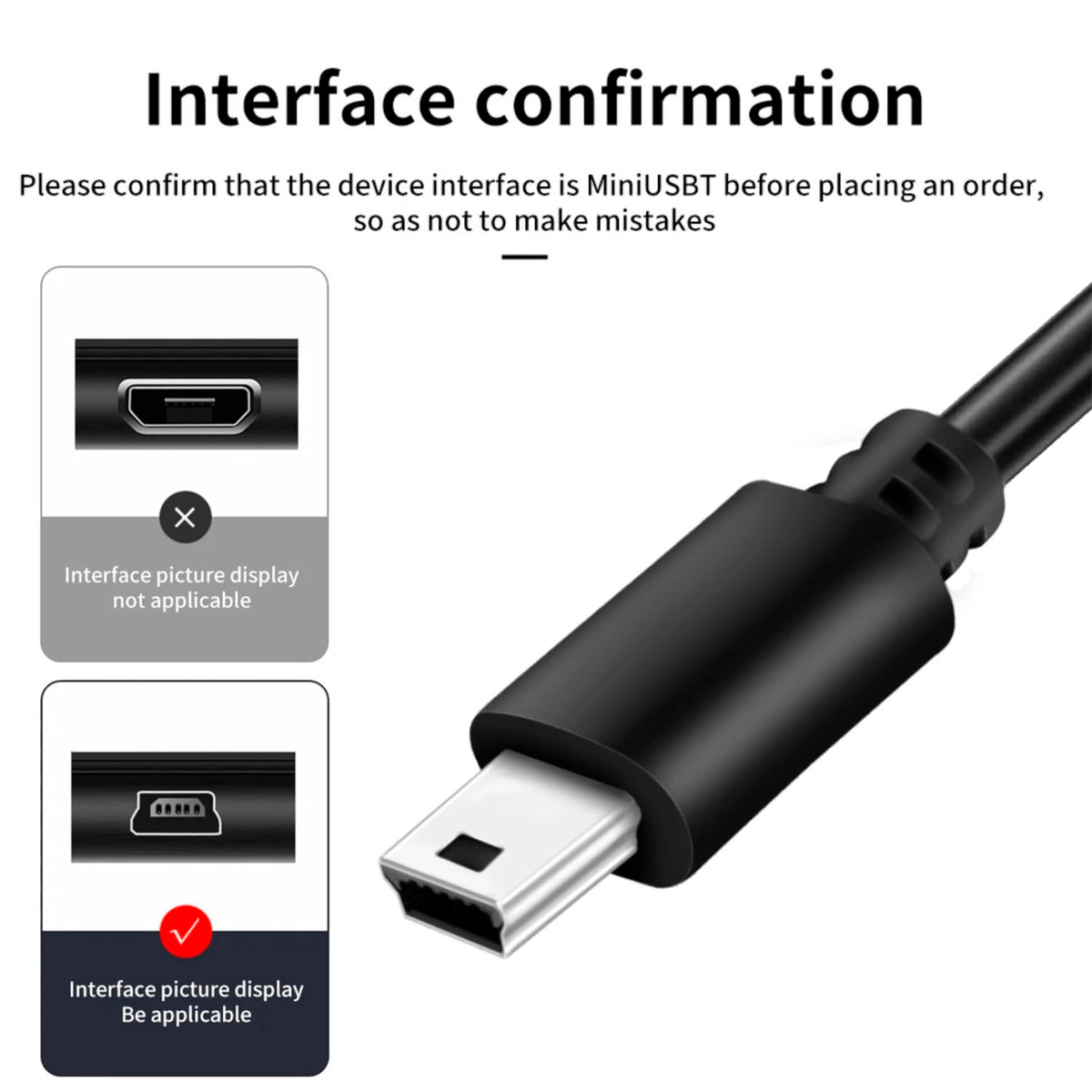 USB A Female to Mini USB 5-Pin Male OTG Cable Adapter 15cm – Compatible with Digital Camera MP3 MP4 GPS