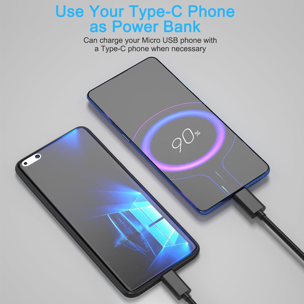 USB-C to Micro USB Cable – USB 2.0 480Mbps Data & Charging OTG for MacBook Samsung Galaxy Fire Tablet TV Stick Android (1ft / 3ft)