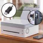 USB Type B Male to USB-A Female Adapter USB 2.0 480Mbps Plug and Play Compatible with Printer Scanner Fax Machine PC Laptop
