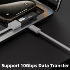 2-in-1 USB C to USB 3.2 Adapter with 100W Charging Port Thunderbolt 4/3 OTG Converter for Rog Ally Steam Deck Quest 2 iPhone 15 Series iPad MacBook Not Support Video