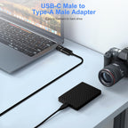 USB 3.0/3.1 Male to USB-C Male Adapter OTG 3.0/3.1 USB A to Type-C Adapter Fast Data Transfer up to Gen2 10Gbps USB C Connector Connection or Data Cable Extension