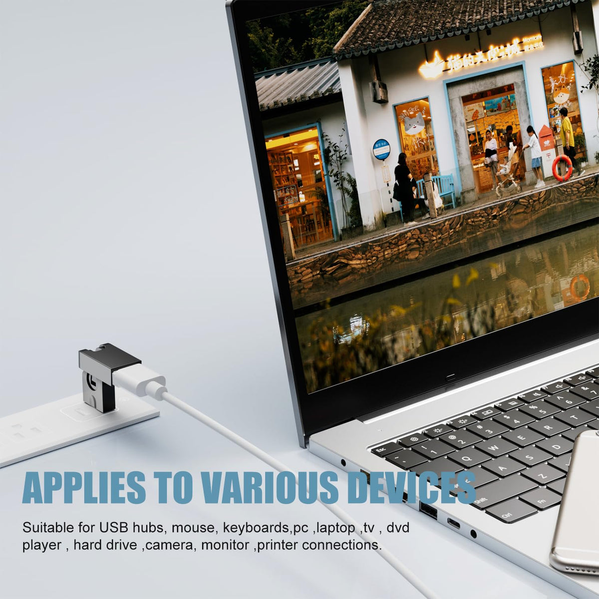 360° Rotating USB 2.0 Male to Female Adapter 90° Foldable Extension Converter – Compatible with Laptop, PC, TV, Hard Drive