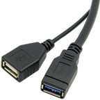USB 3.0 Y Cable 1 Male to Dual Female Splitter – USB 3.0 Data & Power + USB 2.0 Power for 2.5" Portable Hard Drive 30cm