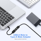 USB 3.0 Male to Male Adapter USB-A to USB-A Coupler Extension Connector Compatible with PC Laptop Webcam Hard Drive