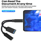 2-in-1 USB C OTG Adapter with 10W PD Charging + USB-A 2.0 Port – Compatible with iPhone 15, MacBook, Samsung Galaxy