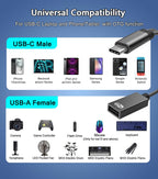 2-in-1 USB C OTG Adapter 60W PD Charging + USB 3.0 Port – Compatible with iPhone 15, MacBook Pro, Samsung Galaxy