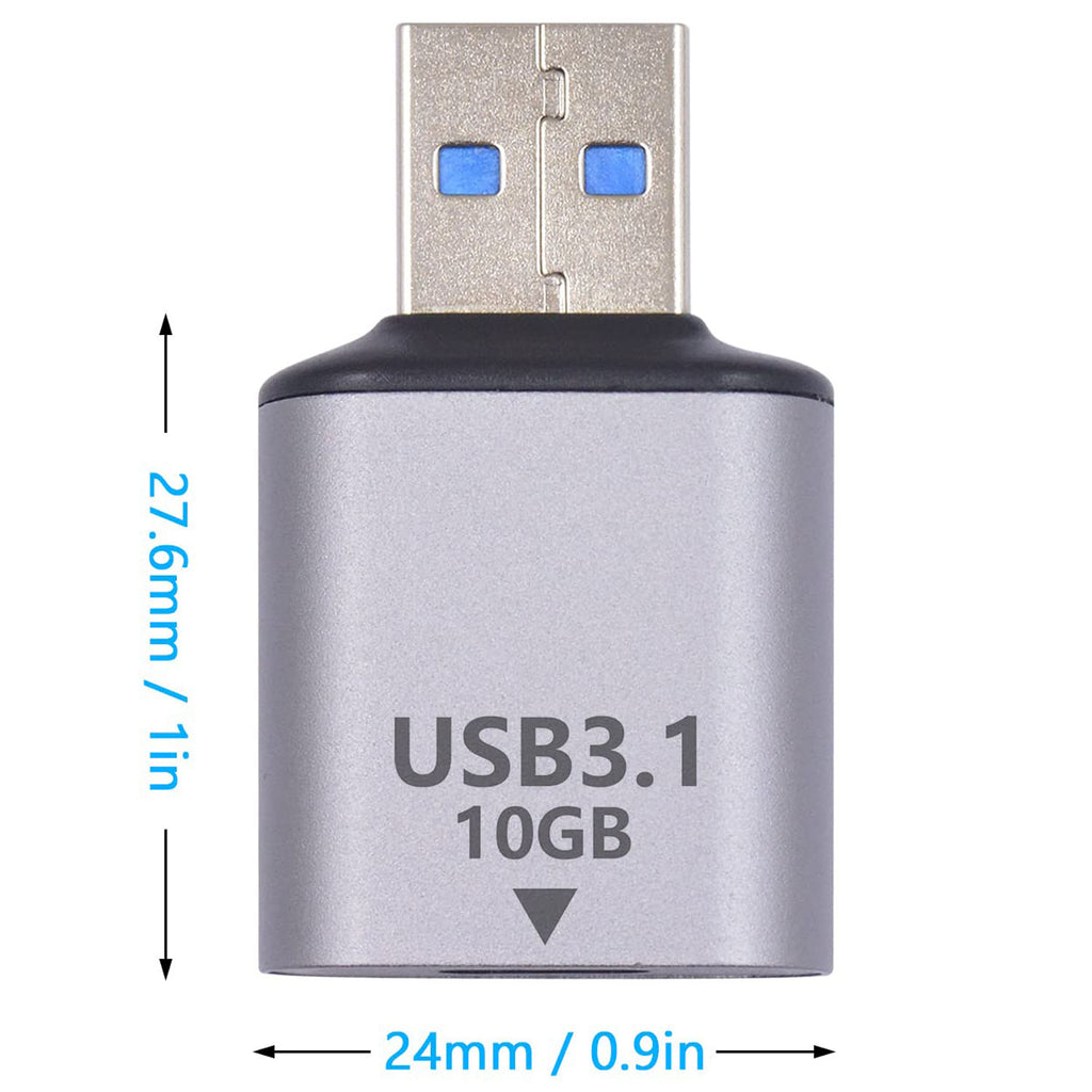 USB-C Female to USB-A Male Adapter 10Gbps USB 3.1 Gen 2 – Compatible with MacBook Pro, iPhone 15, iPad Pro, Samsung Galaxy