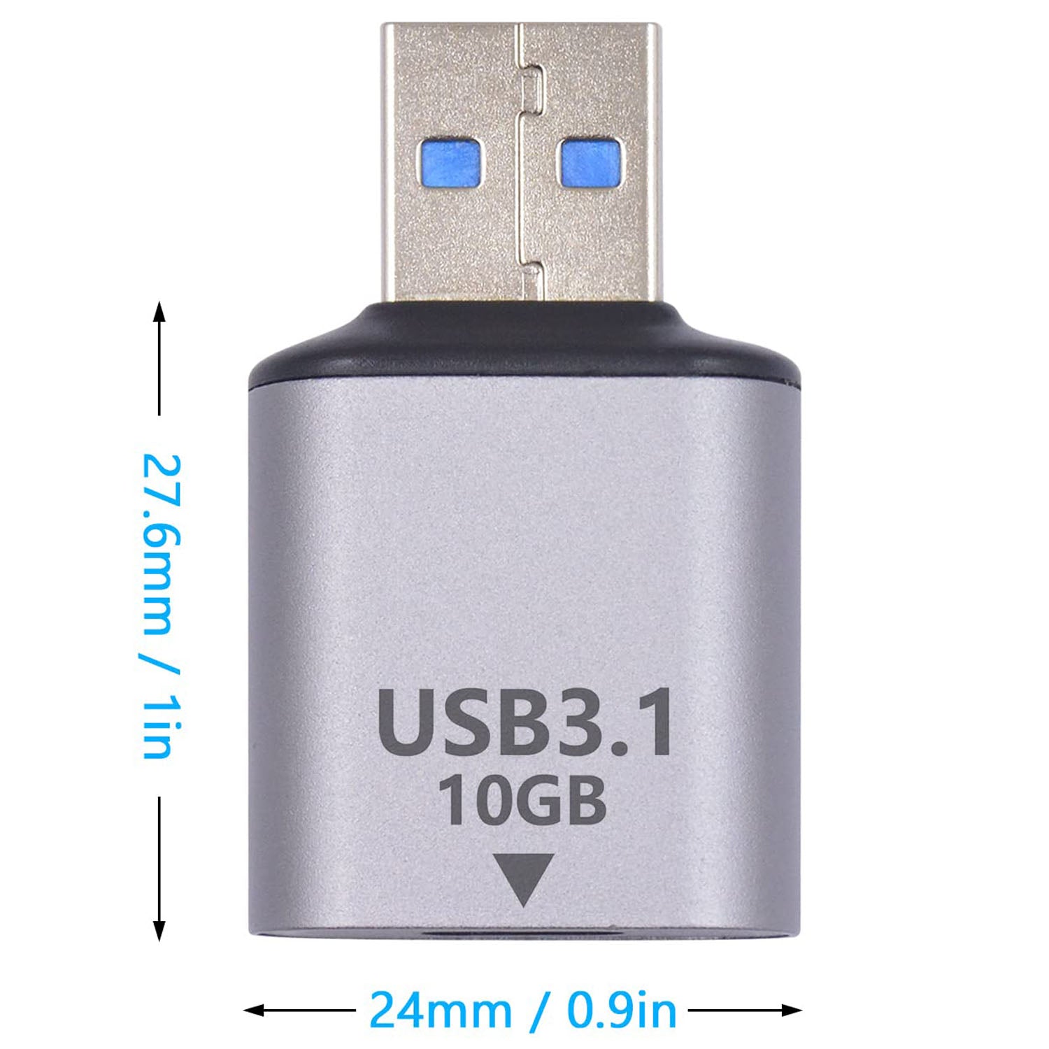 USB-C Female to USB-A Male Adapter 10Gbps USB 3.1 Gen 2 – Compatible with MacBook Pro, iPhone 15, iPad Pro, Samsung Galaxy