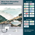3-in-1 Lightning-Compatible to HDMI-Compatible + USB-A + Charging Adapter – 1080P Screen Mirror USB Camera OTG for iPhone 14/13/12/11/X/8/7/6/5