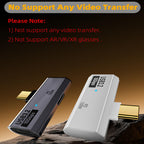 USB C Splitter Not for Video 2-in-1 Dual USB C Headphone and Charger Adapter Audio Dongle with PD 100W for Rog Ally Steam Deck iPhone 15/16 iPad Grey