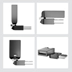 360° Rotating USB 2.0 Male to Female Adapter 90° Foldable Extension Converter – Compatible with Laptop, PC, TV, Hard Drive