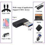 90 Degree USB C Female to USB 3.0 Male Adapter Right Angle USB Type C to USB 3.0 A Converter On The Go(OTG) for PC Laptops Power Banks Chargers More USB and Type-C Devices