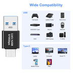USB 3.0/3.1 Male to USB-C Male Adapter OTG 3.0/3.1 USB A to Type-C Adapter Fast Data Transfer up to Gen2 10Gbps USB C Connector Connection or Data Cable Extension
