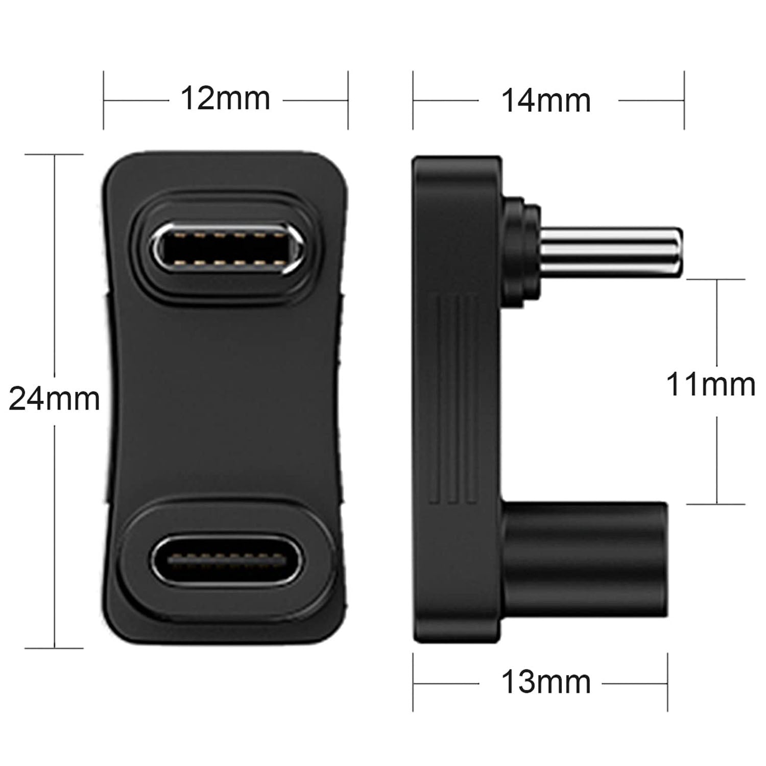 180 Degree Angle USB C Adapter 180° U Shape Male to Female 10Gbps PD 100W Adapter Compatible with Steam Deck Switch Laptop Tablet Phone and More Type C Devices