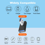90 Degree USB-A Male to Female Adapter Left & Right Angle – USB 3.0 5Gbps 15W Charging Aluminum for PC Laptop Charger Power Bank