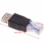 USB-A 2.0 Female to RJ45 Male Adapter Pack of 2 – USB to Ethernet Converter for ADSL Modem Router Surveillance Camera (Not a Network Card)