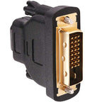 DVI-D 24+1 Male to HDMI-Compatible Female Adapter Bidirectional – 4K@30Hz 1080P Gold-Plated Thumbscrew for PC Monitor TV Gaming Console