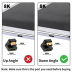 Mini HDMI-Compatible Male to Female Adapter Up & Down Angle – 8K@60Hz 4K@120Hz 48Gbps LED Indicator for Camera Camcorder