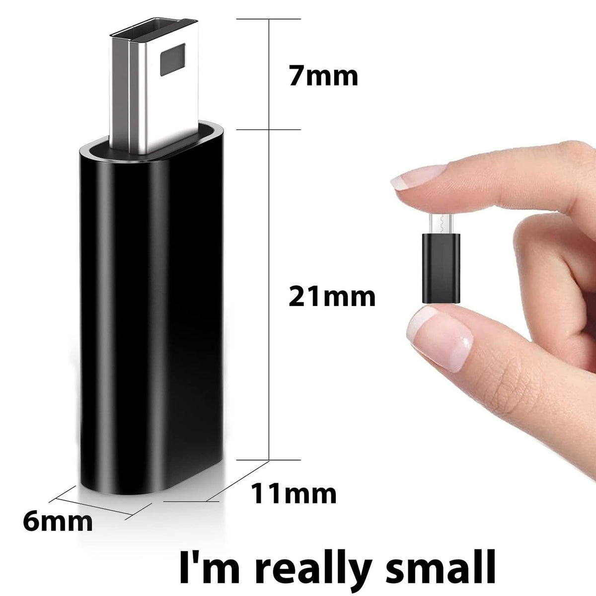 USB-C to Mini USB Adapter Type-C Female to Mini USB 2.0 Male – Compatible with GoPro Hero PS3 Controller Digital Camera Dash Cam GPS