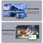 HDMI-Compatible Male to Mini HDMI-Compatible Female Adapter – 8K@60Hz 4K@120Hz 48Gbps LED for Camera Laptop Monitor TV